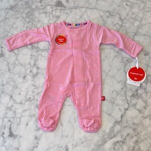 NWT Magnetic Me Modal Soft Pink Footie NB